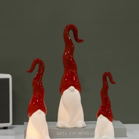 CERAMIC SANTA WITH LED